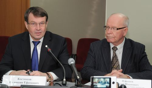 В.Е.Костюков и Р.И.Илькаев на итоговой пресс-конференции